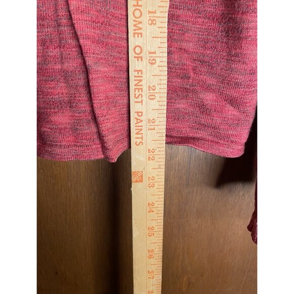 Garnet Hill Turtleneck Sweater M Red Pattern Wool Women's Vintage - Picture 3 of 11
